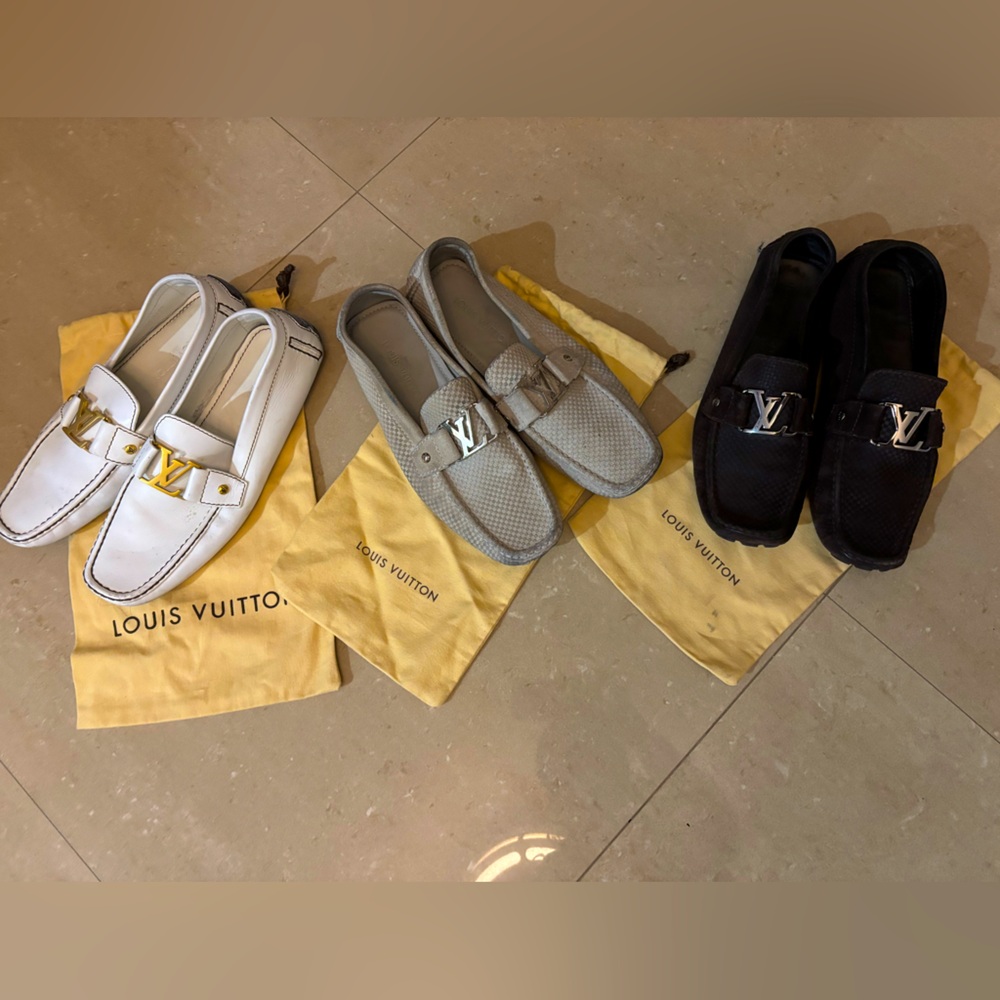 3 pairs of Louis Vuitton loafers for Men size 9